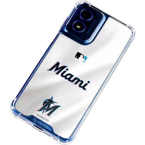 MLB Miami Marlins Home Jersey Moto G 5G (2024) Clear Case